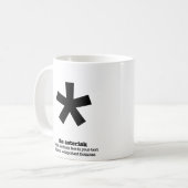 Mug Professeurs drôles de ponctuation d'astérisque de (Devant gauche)