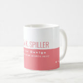 Mug profession de design d'intérieur mi-rose mi-blanc (Devant droit)