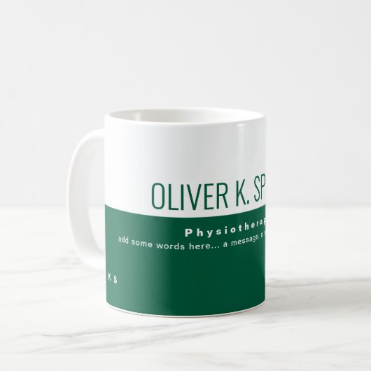 Mug Profession demi-chasseur-vert demi-blanc (Devant gauche)