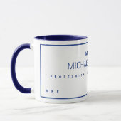 Mug Profession moderne Nom commercial Bleu (Gauche)