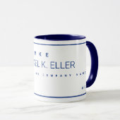 Mug Profession moderne Nom commercial Bleu (Devant droit)