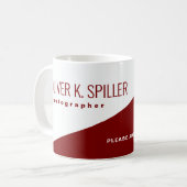 Mug Profession (photographe) moitié rouge moitié blanc (Devant gauche)