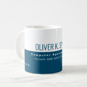 Mug profession technique demi-bleu demi-blanc (Devant gauche)