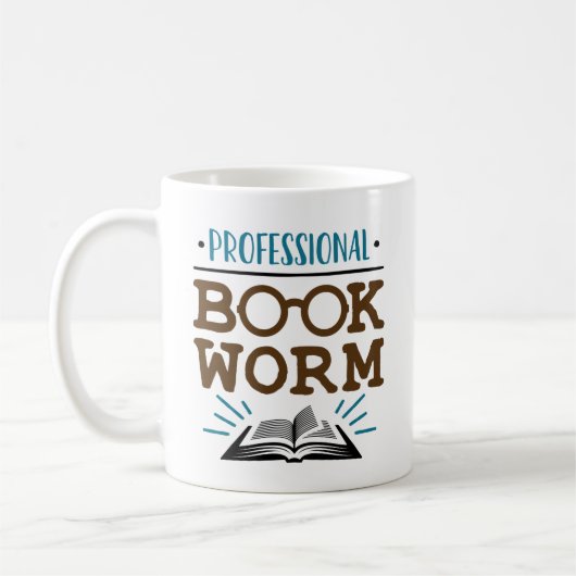 Mug Professional Bookworm Avid Book Reader (Gauche)
