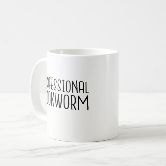 Mug Professional Bookworm - pour les bibliothécaires, (Devant gauche)