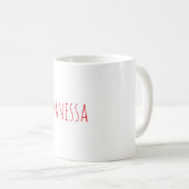 Mug Professional classical calligraphy name custom red (Devant droit)