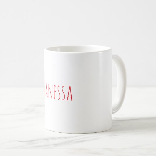 Mug Professional classical calligraphy name custom red (Devant droit)