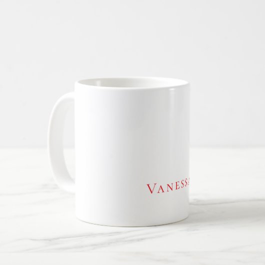 Mug Professional classical font own name custom red (Devant gauche)