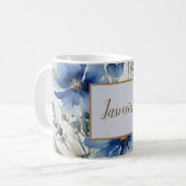 Mug Professional Modern Floral Ajouter un nom (Devant gauche)