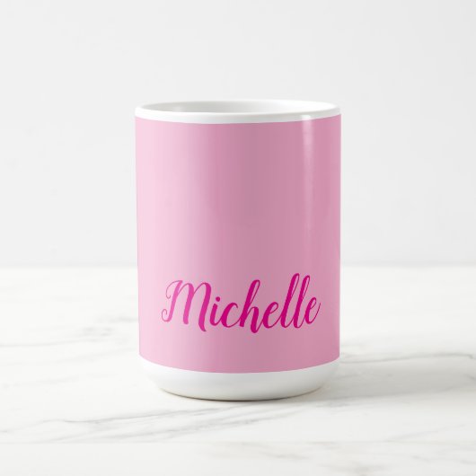 Mug Professional modern handwriting name pink white (Centre)
