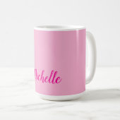 Mug Professional modern handwriting name pink white (Devant droit)