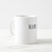 Mug Professional Modern Minimalist Plain Own Name (Devant gauche)