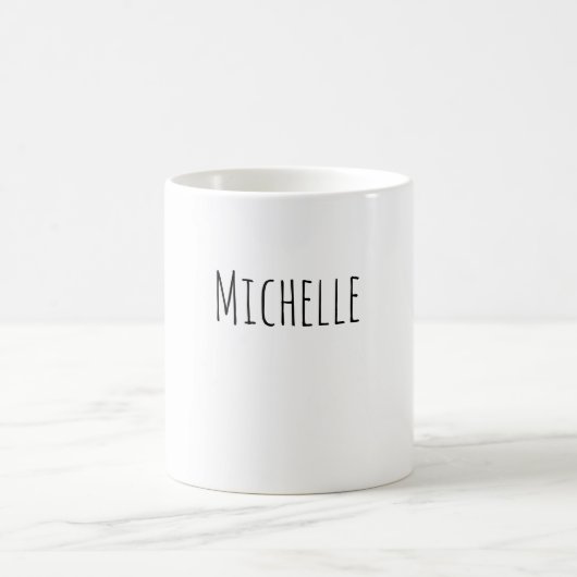 Mug Professional Modern Minimalist Plain Own Name (Centre)