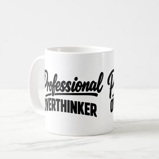 Mug Professional Overthinker Funny  (Devant gauche)