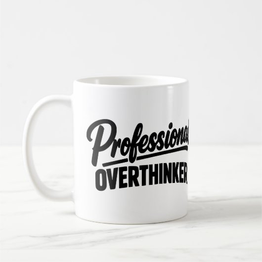 Mug Professional Overthinker Funny  (Gauche)