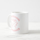 Mug Professional Overthinker Funny Cat Overthinking  (Devant gauche)