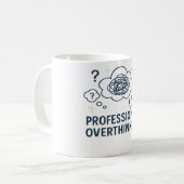 Mug Professional overthinker- Funny Mind Doodle design (Devant gauche)