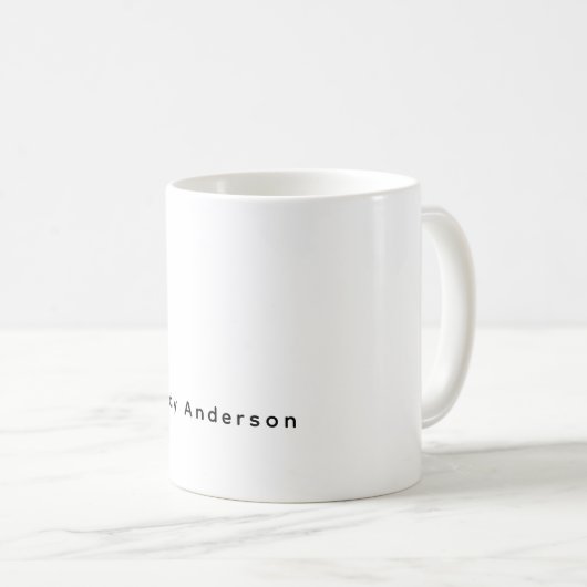 Mug Professional Plain Modern Elegant Your Name (Devant droit)