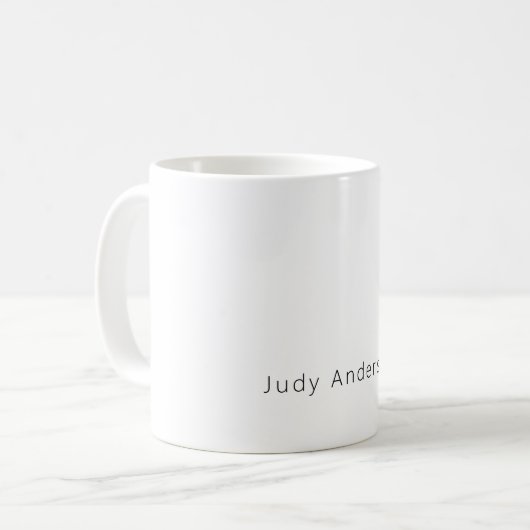 Mug Professional Plain Modern Elegant Your Name (Devant gauche)