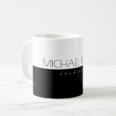 Mug Professionnel (architecte) mi-noir mi-blanc (Devant gauche)