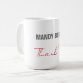 Mug Professionnel élégant moderne minimaliste merci (Devant gauche)