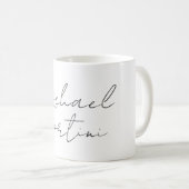 Mug Professionnel minimaliste moderne gris blanc (Devant droit)