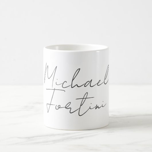 Mug Professionnel minimaliste moderne gris blanc (Centre)