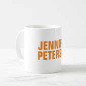 Mug Professionnel minimaliste moderne orange (Devant gauche)