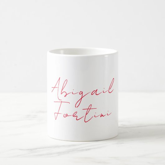Mug Professionnel minimaliste rouge blanc moderne (Centre)