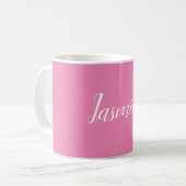 Mug Professionnel Moderne Minimaliste Rose (Devant gauche)