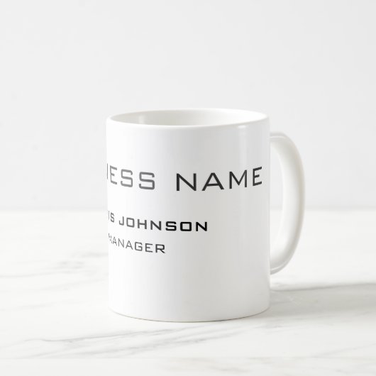 Mug Professionnel Moderne Plain Simple (Devant droit)