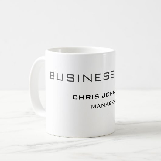 Mug Professionnel Moderne Plain Simple (Devant gauche)