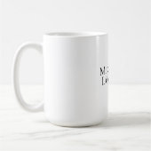 Mug Professionnel Moderne Simple Clair Nom Noir Blanc (Gauche)