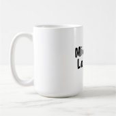 Mug Professionnel Moderne Simple Clair Nom Noir Blanc (Gauche)