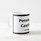 Mug Professionnel Moderne Simple Design Noir & Blanc (Devant gauche)