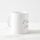 Mug Professionnel Moderne Simple Noir & Blanc (Devant gauche)