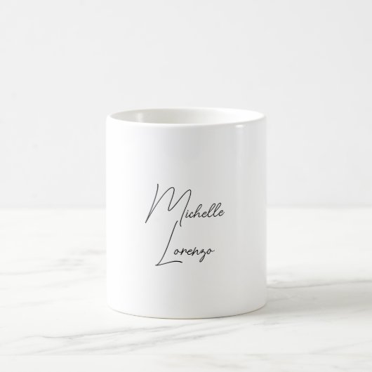 Mug Professionnel Moderne Simple Noir & Blanc (Centre)