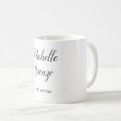Mug Professionnel Moderne Simple Noir & Blanc (Devant droit)