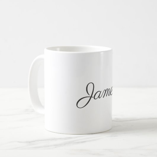 Mug Professionnel Moderne Simple Plain manuscrit (Devant gauche)