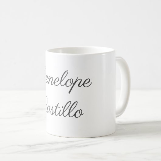 Mug Professionnel Moderne Simple Plain manuscrit (Devant droit)