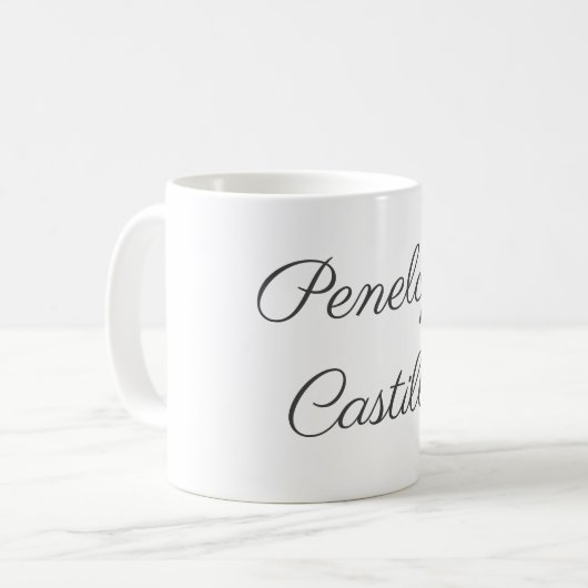 Mug Professionnel Moderne Simple Plain manuscrit (Devant gauche)