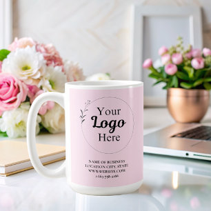 Mug Professionnel personnalisé Logo promotionnel rose 