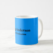 Mug Professionnel Plain Moderne Élégant Bleu Clair Chi (Devant droit)