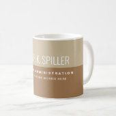 Mug Professionnel (professionnel) 2 Tones Brown café M (Devant droit)