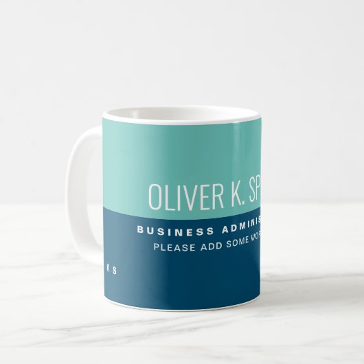 Mug Professionnel (professionnel) 2 tons bleu (Devant gauche)