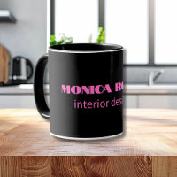 Professionnel Simple Moderne Neon Rose Noir