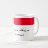 Mug Professionnel Simple Rouge Blanc (Devant droit)