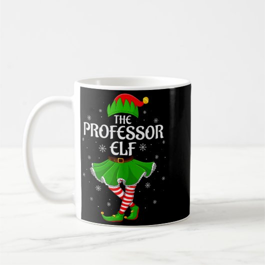 Mug Professor Elf Christmas Family Girls Women Elf Squ (Gauche)