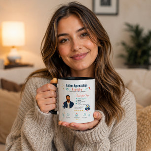 Mug Profil de famille coloré pour l'appréciation du pè