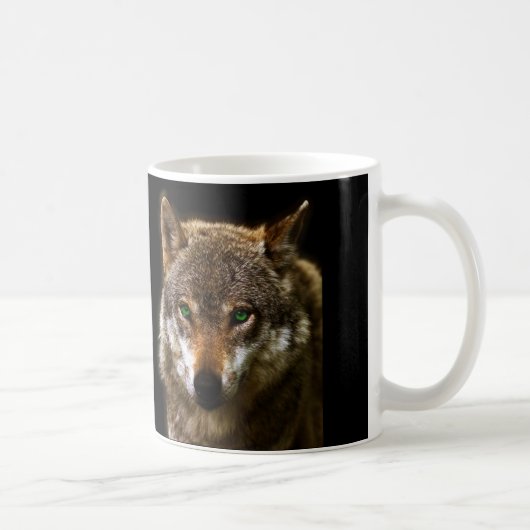 Mug Profil de loup avec l'arrière - plan editable de ~ (Droite)